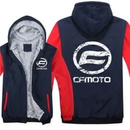 2025 MEW Cfmoto Hoodies Winter Thick Warm Fleece Zipper Men Coat Sportwear Cfmoto Sweatshirt Streetwear