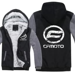 2025 MEW Cfmoto Hoodies Winter Thick Warm Fleece Zipper Men Coat Sportwear Cfmoto Sweatshirt Streetwear