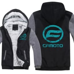 2025 MEW Cfmoto Hoodies Winter Thick Warm Fleece Zipper Men Coat Sportwear Cfmoto Sweatshirt Streetwear
