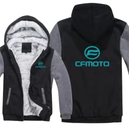 2025 MEW Cfmoto Hoodies Winter Thick Warm Fleece Zipper Men Coat Sportwear Cfmoto Sweatshirt Streetwear