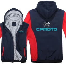 2025 MEW Cfmoto Hoodies Winter Thick Warm Fleece Zipper Men Coat Sportwear Cfmoto Sweatshirt Streetwear