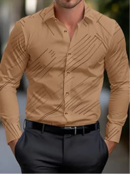 Suit shirt pink black white casual outdoor solid color striped comfortable soft lapel men's tops office plus size 2024