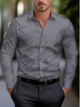 Suit shirt pink black white casual outdoor solid color striped comfortable soft lapel men's tops office plus size 2024