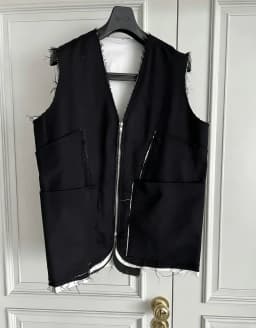 TOP-YAMAMOTO original design Harris French large pocket aged PH vest and waistcoat