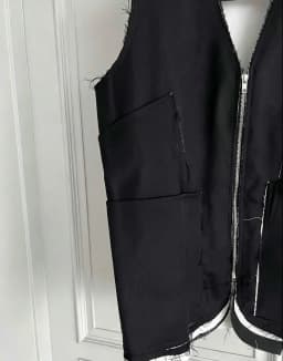 TOP-YAMAMOTO original design Harris French large pocket aged PH vest and waistcoat