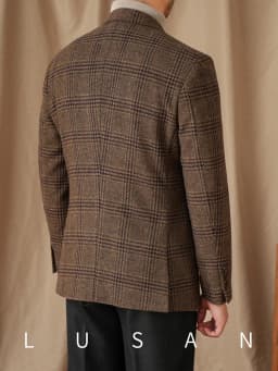 Mr. Lu San 50% Wool Prince Ge Coffee Retro Suit Fall/Winter Italian Gentry Warm High-setting Suit Men