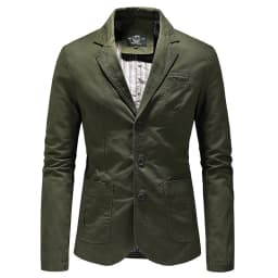 Cotton 100% Blazer Gentleman Three-button Outdoor Cotton Work Solid Color Business Lapel Loose Casual Slim-fit Wedding Host