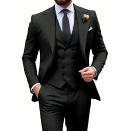 Men's Suits 3Pieces Suit Set For Men Elegant Solid Fashion Slim Fit Prom Blazer Double Breasted Vest Pants Set Business