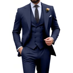 Men's Suits 3Pieces Suit Set For Men Elegant Solid Fashion Slim Fit Prom Blazer Double Breasted Vest Pants Set Business