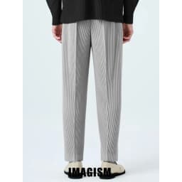 Miyake High Quality Loose Leggings Men's Wrinkled Casual Western Pants Straight Tube Mid Seam Pants Japanese Streetwear