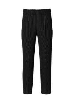 Miyake High Quality Loose Leggings Men's Wrinkled Casual Western Pants Straight Tube Mid Seam Pants Japanese Streetwear