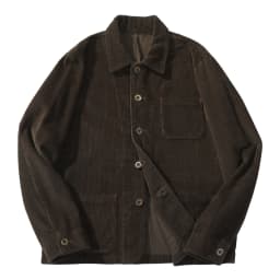 Vintage French Workwear Jacket - Heavyweight 300gsm 100% Cotton Corduroy Utility Coat with Multi-Pockets (Men's Retro Style)