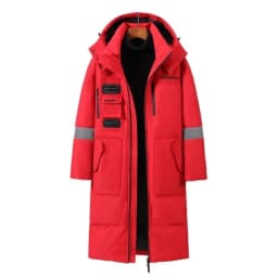 New Winter Men Hooded Long Puffer Jackets Couple Duck Down Coats Quality Male Over The Knee Winter Jackets Thicker Warm Coats