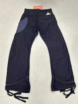 Men's Patchwork Design Vintage Thin Jeans Spring Street Trousers Young Boys Sweatpants Male Straight Loose Casual Wide Leg Pants