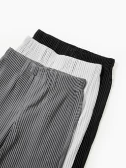 Miyake Pleated Men Pants Casual Loose Wide Leg Draped Trousers Business Casual Daily Wear