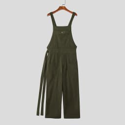 INCERUN Men Jumpsuits Solid Corduroy Sleeveless Casual Straps Rompers Men Streetwear Loose Pockets 2025 Fashion Cargo Overalls