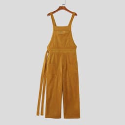 INCERUN Men Jumpsuits Solid Corduroy Sleeveless Casual Straps Rompers Men Streetwear Loose Pockets 2025 Fashion Cargo Overalls