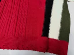 American Retro Color Blocking V-neck Knitted Wide Pullover Sweater for Men Women Sweaters