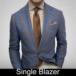 KIDWHXR Men Plaid Blazer Jacket Retro Plaid Long Sleeve Business Office Suit Jacket Man Slim Wedding Casual Male Outerwear