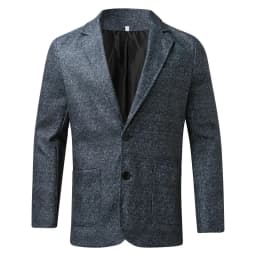 KIDWHXR Men Plaid Blazer Jacket Retro Plaid Long Sleeve Business Office Suit Jacket Man Slim Wedding Casual Male Outerwear