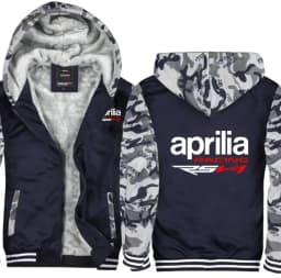 2025 NEW winter printed APRILIA car logo11 thickened casual coat men's zipper men's Plush coat men clothing