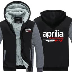 2025 NEW winter printed APRILIA car logo11 thickened casual coat men's zipper men's Plush coat men clothing