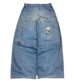 2025 New Style Retro Street Trend Letter Embroidery Loose Denim Pants for Men - Y2K Hip-Hop Extra Large Wide Leg Pants
