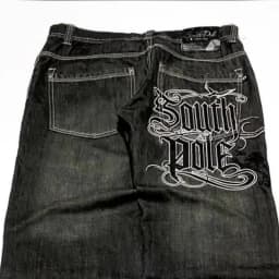 2025 New Style Retro Street Trend Letter Embroidery Loose Denim Pants for Men - Y2K Hip-Hop Extra Large Wide Leg Pants