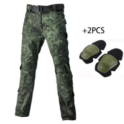 Camo Tactical Pants Training Wear-resistant Multi-pocket Work Pants Men Waterproof Cargo Pants Men Hiking Pants Cargo Pant +Pads