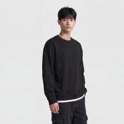 Semir Men Sweatshirt Faux Two Piece Hem Crew Neck Pullover Soft Cotton Feel Casual Style Autumn Knit Top Daily Wear 2026
