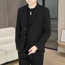 Men's Slim Fit Two-Button Casual Suit Spring Autumn Middle-aged Dad's Single West Coat Fashionable Casual Wear
