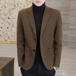 Men's Slim Fit Two-Button Casual Suit Spring Autumn Middle-aged Dad's Single West Coat Fashionable Casual Wear