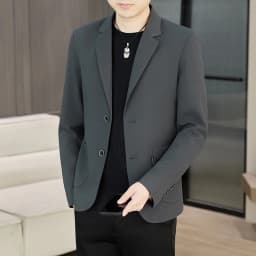 Men's Slim Fit Two-Button Casual Suit Spring Autumn Middle-aged Dad's Single West Coat Fashionable Casual Wear