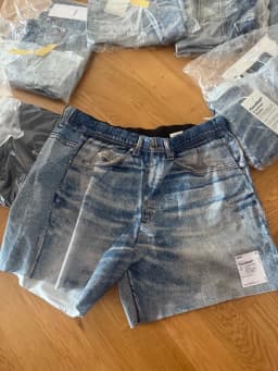 Satisfy PeaceShell Denim Digital Print Breathable Athletic Shorts