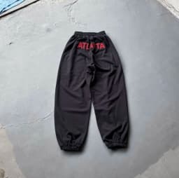 Angel Warhorse Embroidered American Retro Wide-leg Corset Sweatpants Baggy Fit Men Jogger Pants Trousers