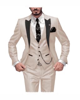 Men's Suit Slim Fit 3 Pieces Burgundy Tuxedo Gentle-Mens Wedding Suits Notch Lapel Groom Terno (Jacket+Pants+Vest)