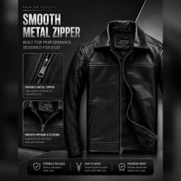 Men's Genuine Cowhide Leather Jacket Black Lapel Biker Coat Slim Fit Wind Proof Motorcycle Zip Up Casual Autumn Winter Outerwear