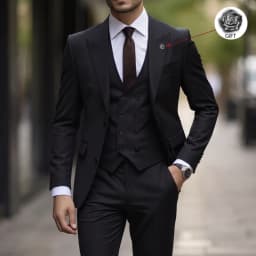 Men's Slim-Fit Three-Piece Suit for Business Professionals, Wedding Groomsman and Groom, and Men Attending Formal Dinners or Balls