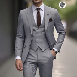 Men's Slim-Fit Three-Piece Suit for Business Professionals, Wedding Groomsman and Groom, and Men Attending Formal Dinners or Balls