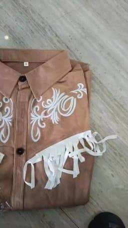 Cowboy Tee Shirts For Men Fashion Vintage Suede Fringe Jacket Long Sleeve Button Design Casual Party Wear Popular Tops For Man