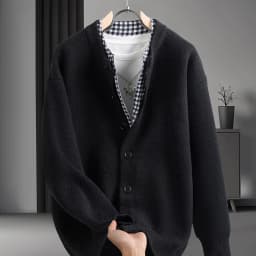 High Quality Man Long Sleeved Knitted Cardigan Round Neck Button Autumn Winter New Cardigan Jacket Fashion Versatile Menswear