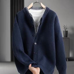 High Quality Man Long Sleeved Knitted Cardigan Round Neck Button Autumn Winter New Cardigan Jacket Fashion Versatile Menswear