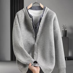 High Quality Man Long Sleeved Knitted Cardigan Round Neck Button Autumn Winter New Cardigan Jacket Fashion Versatile Menswear