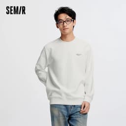 Semir Unisex Sweatshirt Regular Shoulder Crew Neck Soft Cotton Feel Pullover Everyday Casual Style Autumn Top 2026