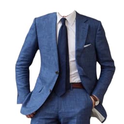 Blue Men Suits Elegant Full Set Notch Lapel Single Breasted Luxury 2 Piece Jacket Pants Slim Fit Wedding Costume for Groom 2024