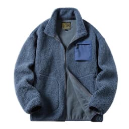 2024 Fashion Fleece Jackets Man Trendy Lamb Wool Coats Outdoor Sports Thick Warm Casual Streetwear Coats Windproof Jacket Male