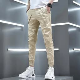 Stretch Slim Men's Cargo Pants Skinny Male Trousers Cotton Y2k Vintage Luxury Fashion Harajuku Korean Style Techwear Cheap Baggy