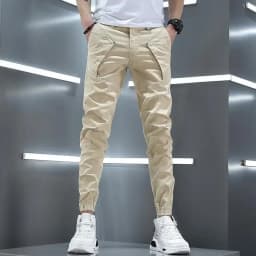 Stretch Slim Men's Cargo Pants Skinny Male Trousers Cotton Y2k Vintage Luxury Fashion Harajuku Korean Style Techwear Cheap Baggy