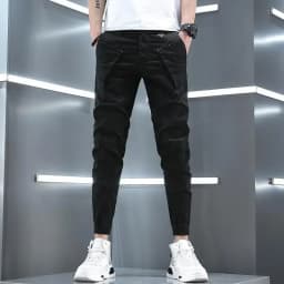 Stretch Slim Men's Cargo Pants Skinny Male Trousers Cotton Y2k Vintage Luxury Fashion Harajuku Korean Style Techwear Cheap Baggy