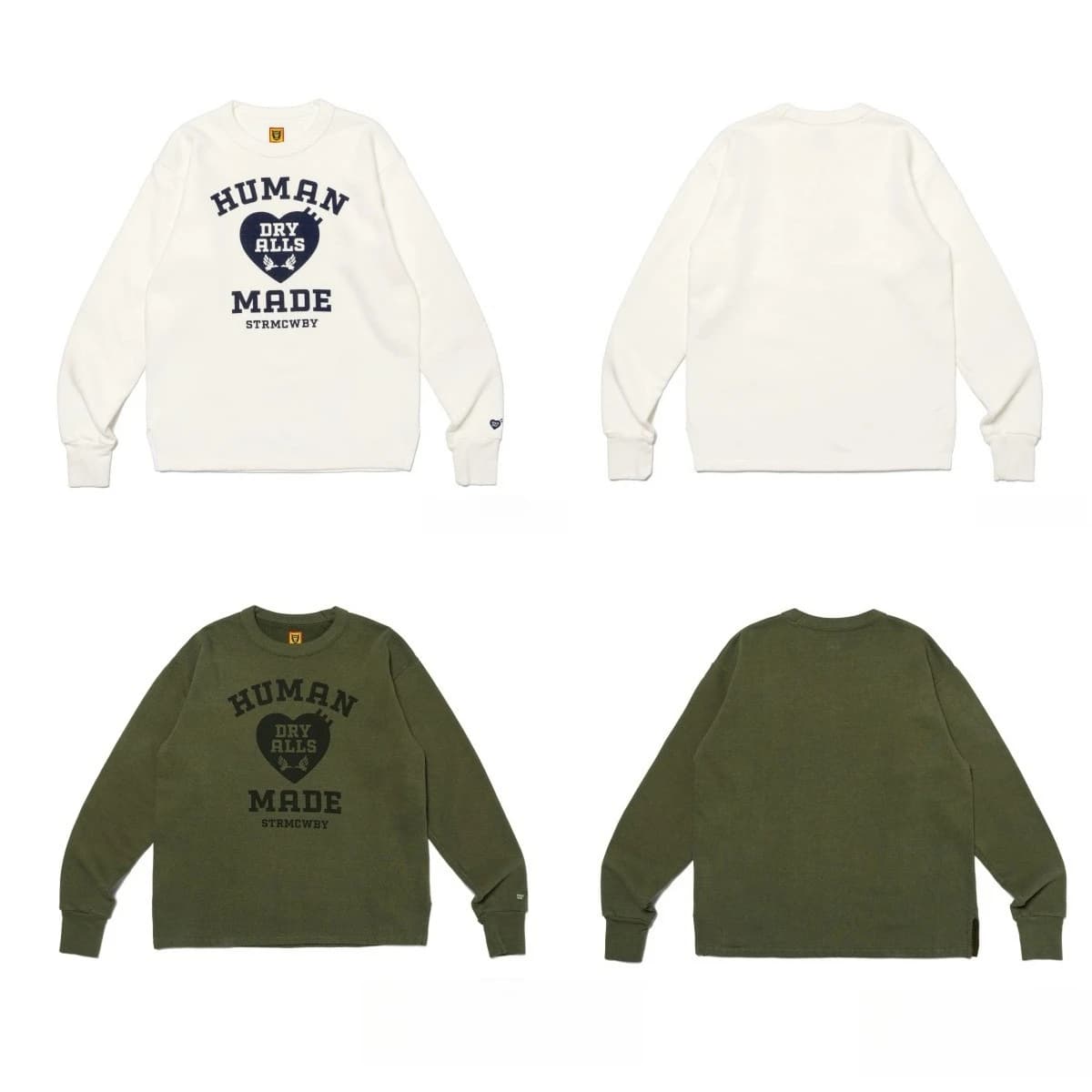 Human Made Heart Wing Sweatshirt Loose Crewneck Unisex Streetwear